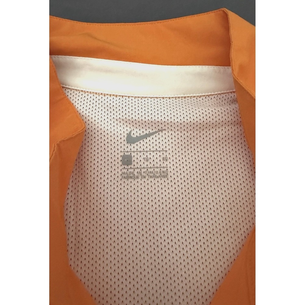 Nike Warmup Jacker Men's Size XL Orange Short Sleeve Pullover Vented Athletic - Picture 4 of 8